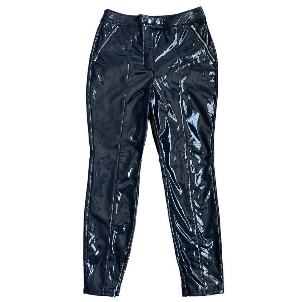 Maeve by Anthropologie Black Patent Leather Pants - Size US 10P